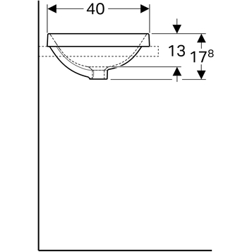 Раковина 55 см Geberit VariForm 500.736.01.2 - 1