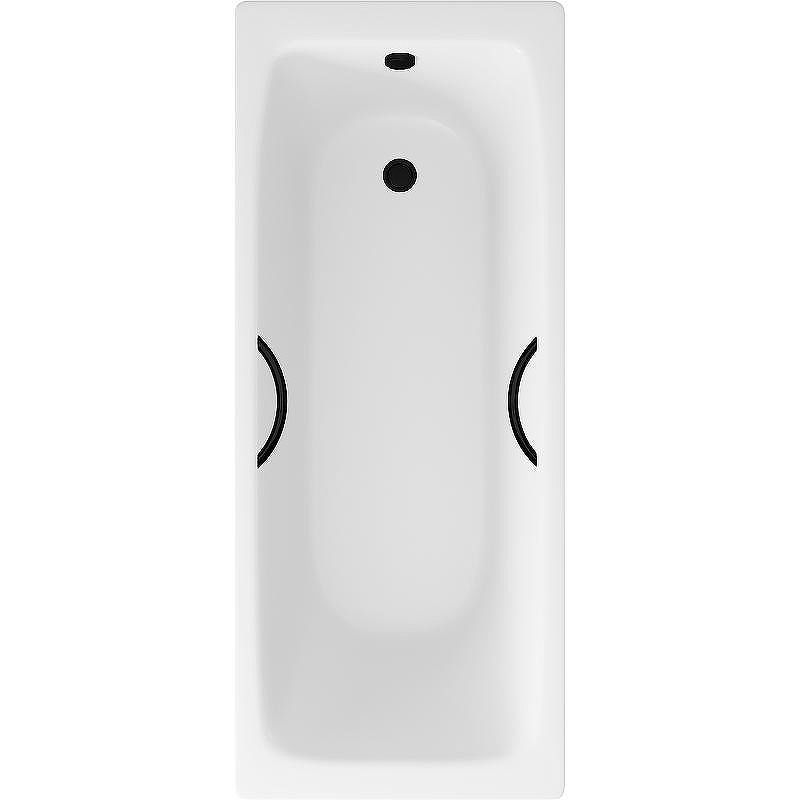 Чугунная ванна Delice Biove 170x75 DLR220509RB с черными матовыми ручками без антискользящего покрытия - 0