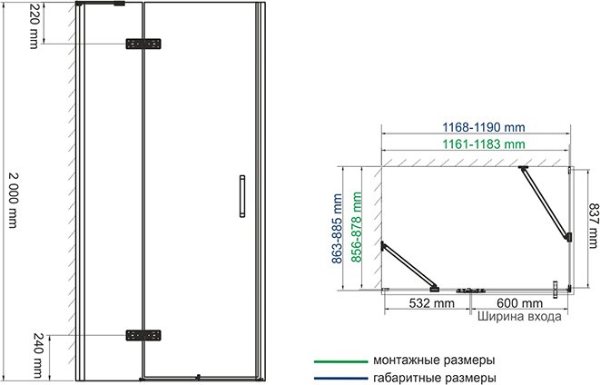 Душевой уголок Wasserkraft Aller White 10H07LW 120x90 см 10H07LWHITE - 4