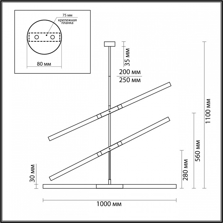 Подвесной светильник Odeon Light Hightech Soho 4307/6 - 3