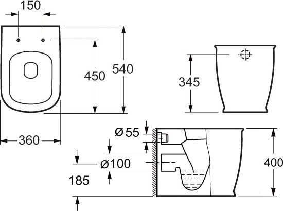 Унитаз приставной BelBagno Prado BB10150CB с микролифтом - 4