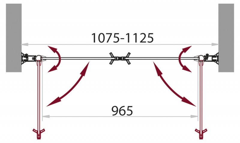 Душевая дверь BelBagno Sela 110 хром  SELA-B-2-110-P-Cr - 2