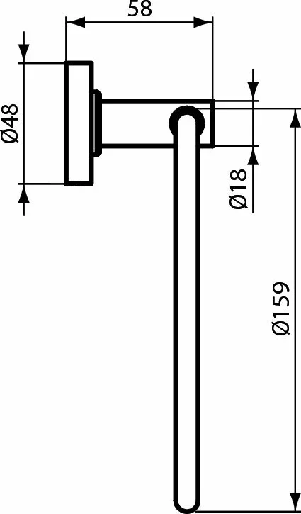 Полотенцедержатель Ideal Standard IOM черный матовый A9130XG - 1