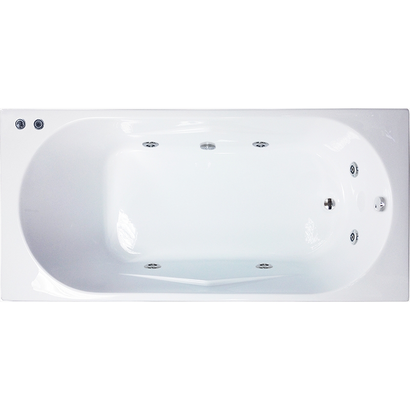 Ванна акриловая Royal Bath Tudor Standart 170х75 с гидромассажем белый RB407701ST - 0