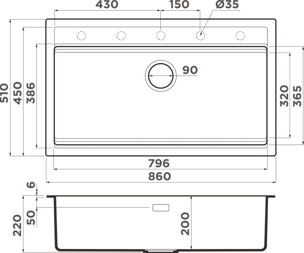 Мойка кухонная Omoikiri Kitagawa 86-LB leningrad grey 4993796 - 5