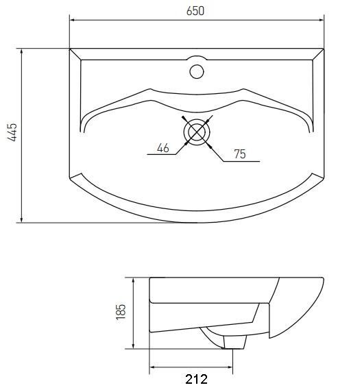 Раковина мебельная Aquaton Смайл 65 белый 1WH207782 - 3