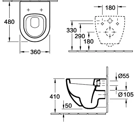 Унитаз подвесной Esbano Azalea с сиденьем микролифт, белый  ESUPAZALW - 4