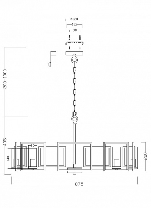 Подвесная люстра Maytoni Bowi H009PL-08G - 3