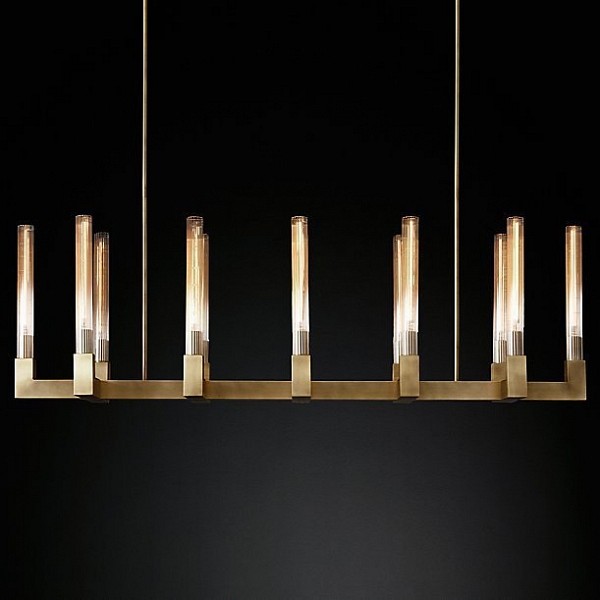 Подвесная люстра Imperiumloft Rh Canelle Linear Chandelier 12 Modern Brass 40.1549 - 0