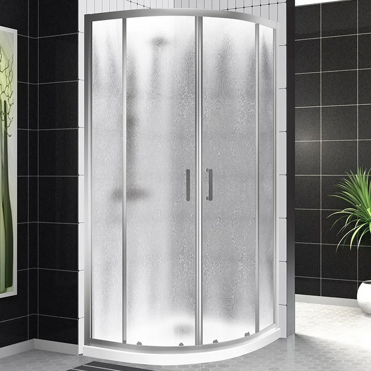 Душевой уголок BelBagno Uno 90х90 профиль хром стекло рифленое UNO-195-R-2-90-CH-CR - 0