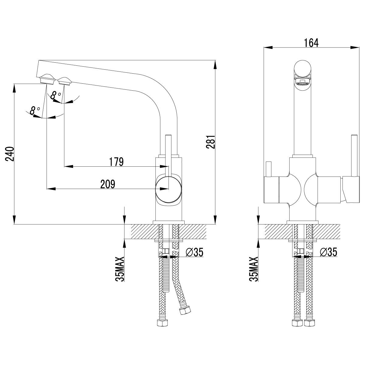 Смеситель Lemark Comfort для кухонной мойки LM3061C - 1