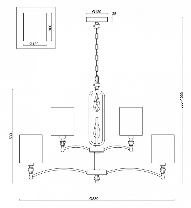 Подвесная люстра Freya Riverside FR1007PL-12N - 2