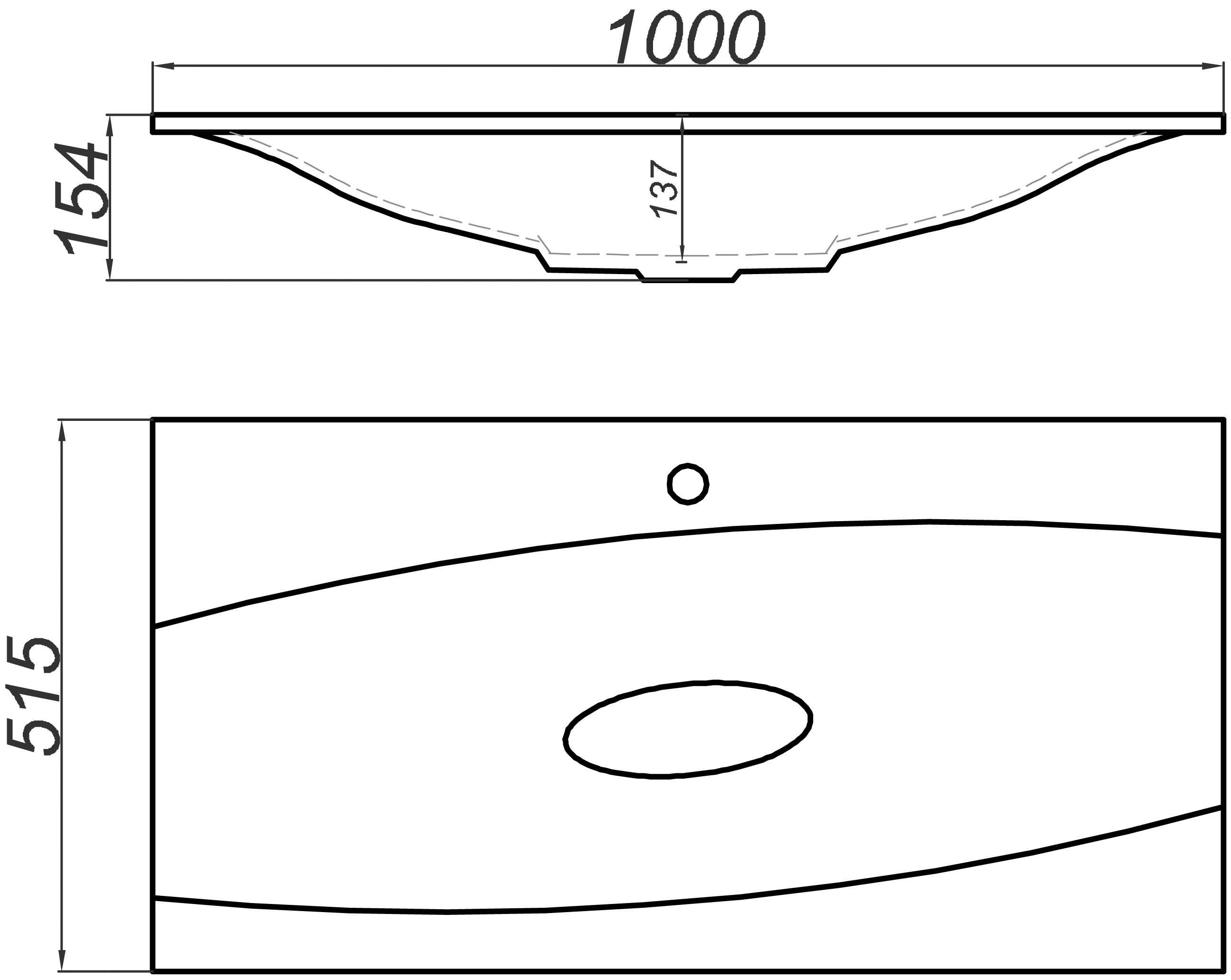 Мебельная раковина Clarberg Papyrus 100 Pap.10.04. WG - 3