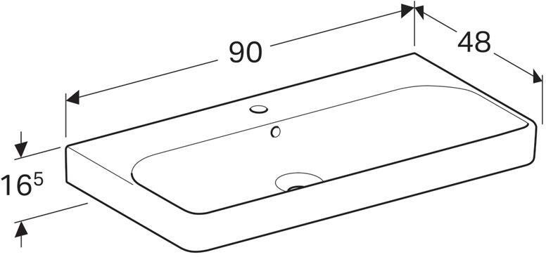 Раковина Geberit Smyle Square 90 500.251.01.1 - 3