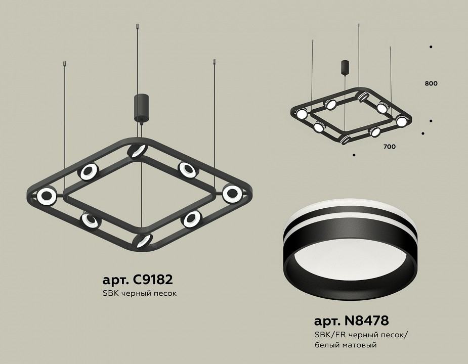 Подвесная люстра Ambrella Light XB XB9182153 - 2