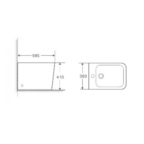 Биде напольное Weltwasser WW GELBACH 003 GL-WT белый  10000003744 - 1