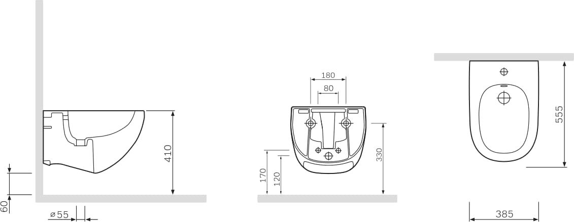 Биде подвесное AM.PM Sensation C303411WH - 3