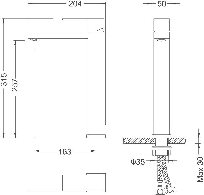 Смеситель Timo Selene 3011/17F для раковины-чаши - 2