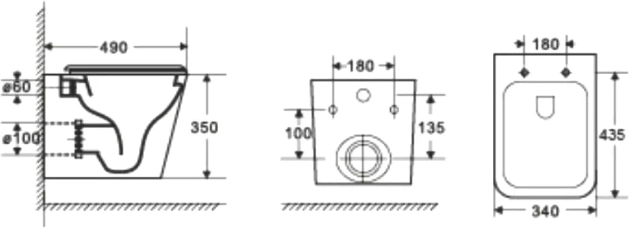 Комплект Weltwasser AMBERG 497 ST + GELBACH 004 MT-BL +AMBERG RD-CR  10000006694 - 5