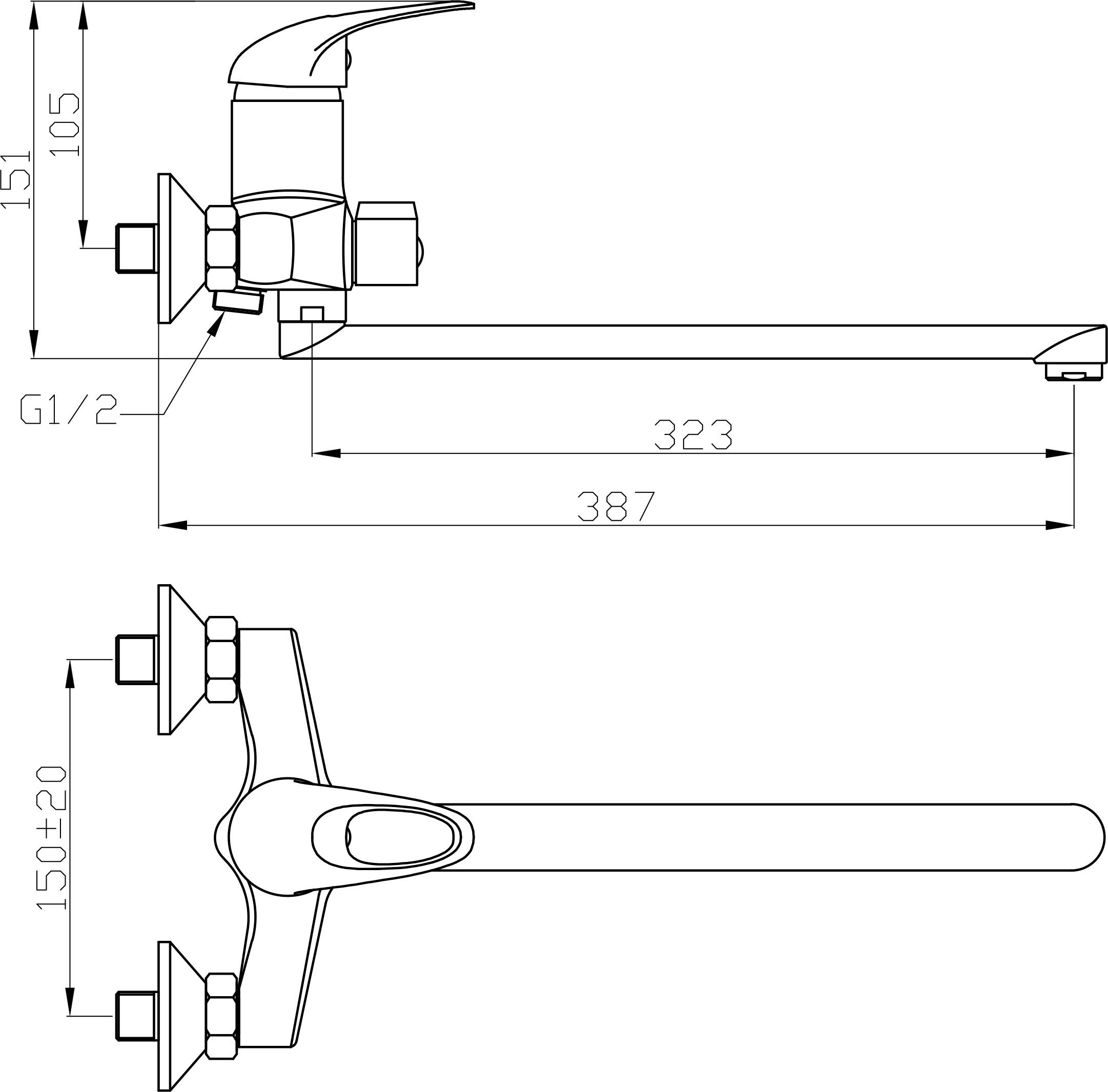 Смеситель Agger Move A0621100 универсальный - 5