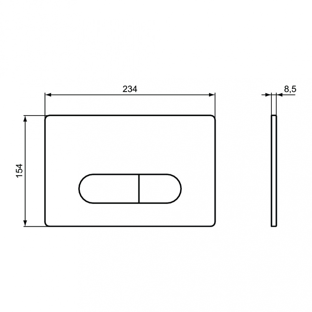 Кнопка смыва Ideal Standard Prosys Oleas P1 хром  R0116AA - 2