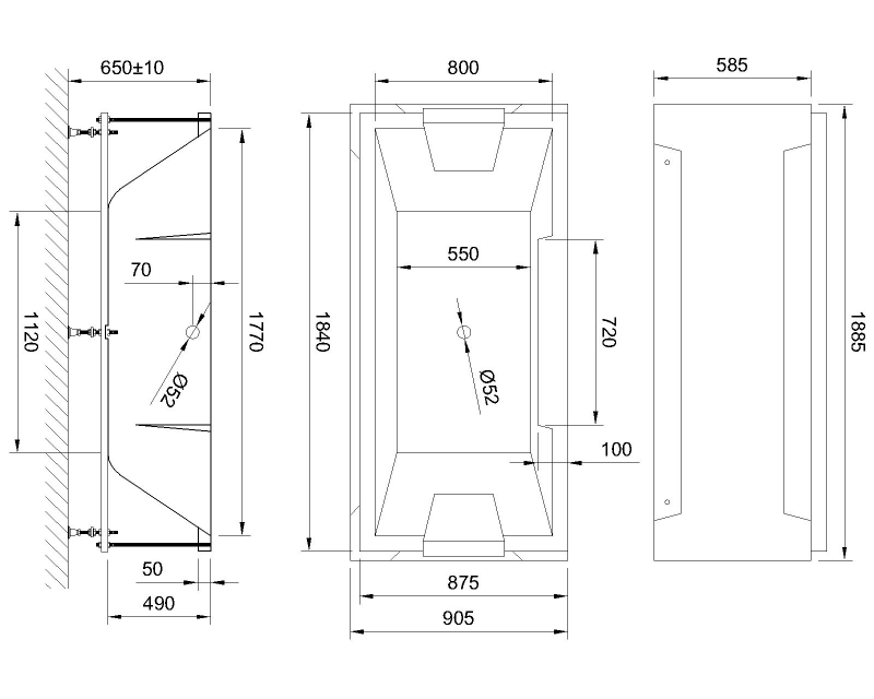 Ванна акриловая Royal Bath Triumph Comfort 185х87 с гидромассажем белый RB665102CO - 1