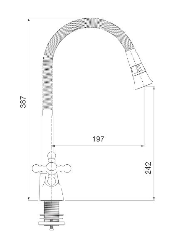 Смеситель для кухни Gappo бронзовый G4089-4 - 1