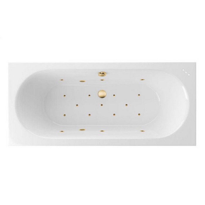 Ванна акриловая Excellent Oceana Relax 180х80 с гидромассажем белый - золото WAEX.OCE18.RELAX.GL - 0