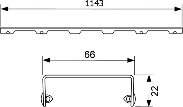 Решетка TECE TECEdrainline Royal 6 012 40 120 см глянцевая 601240 - 2