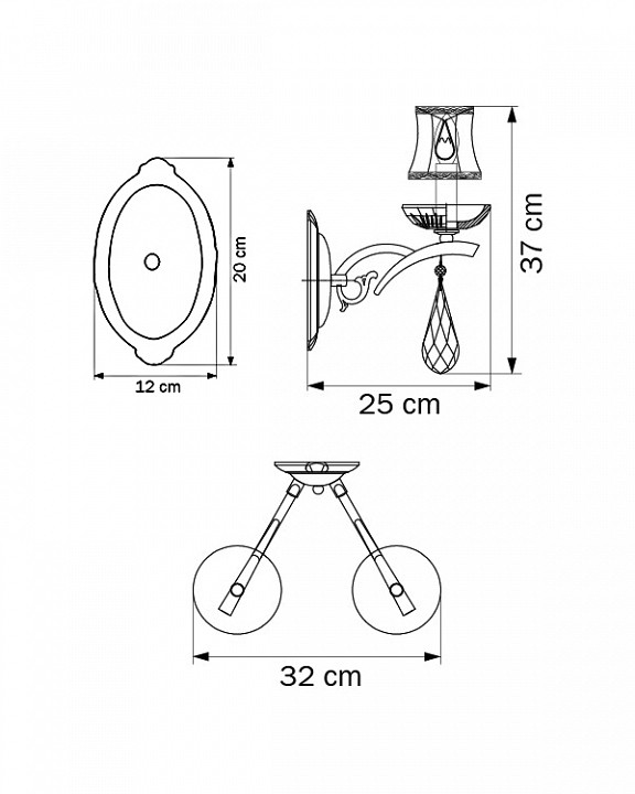 Настенный светильник Lightstar Roma 718623 - 3