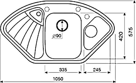 Мойка кухонная Lava A3 светлый беж A3.DUN - 3