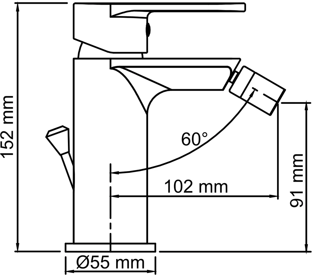 Смеситель для биде Wasserkraft Mindel белый матовый 8506 - 8