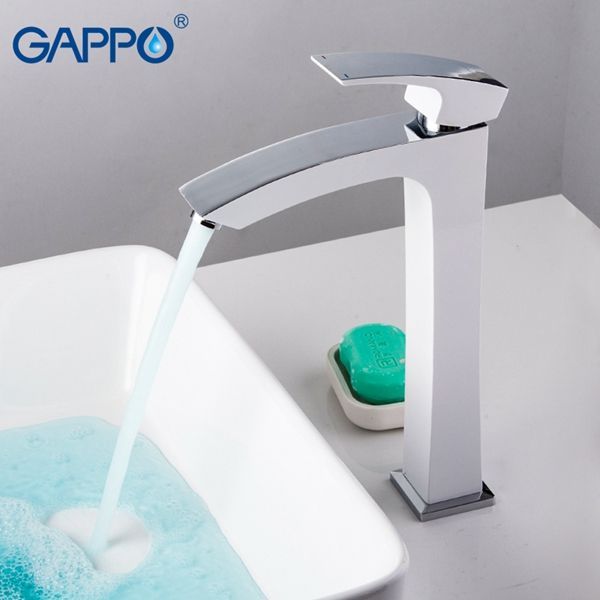 Смеситель для раковины Gappo белый G1007-18 - 0