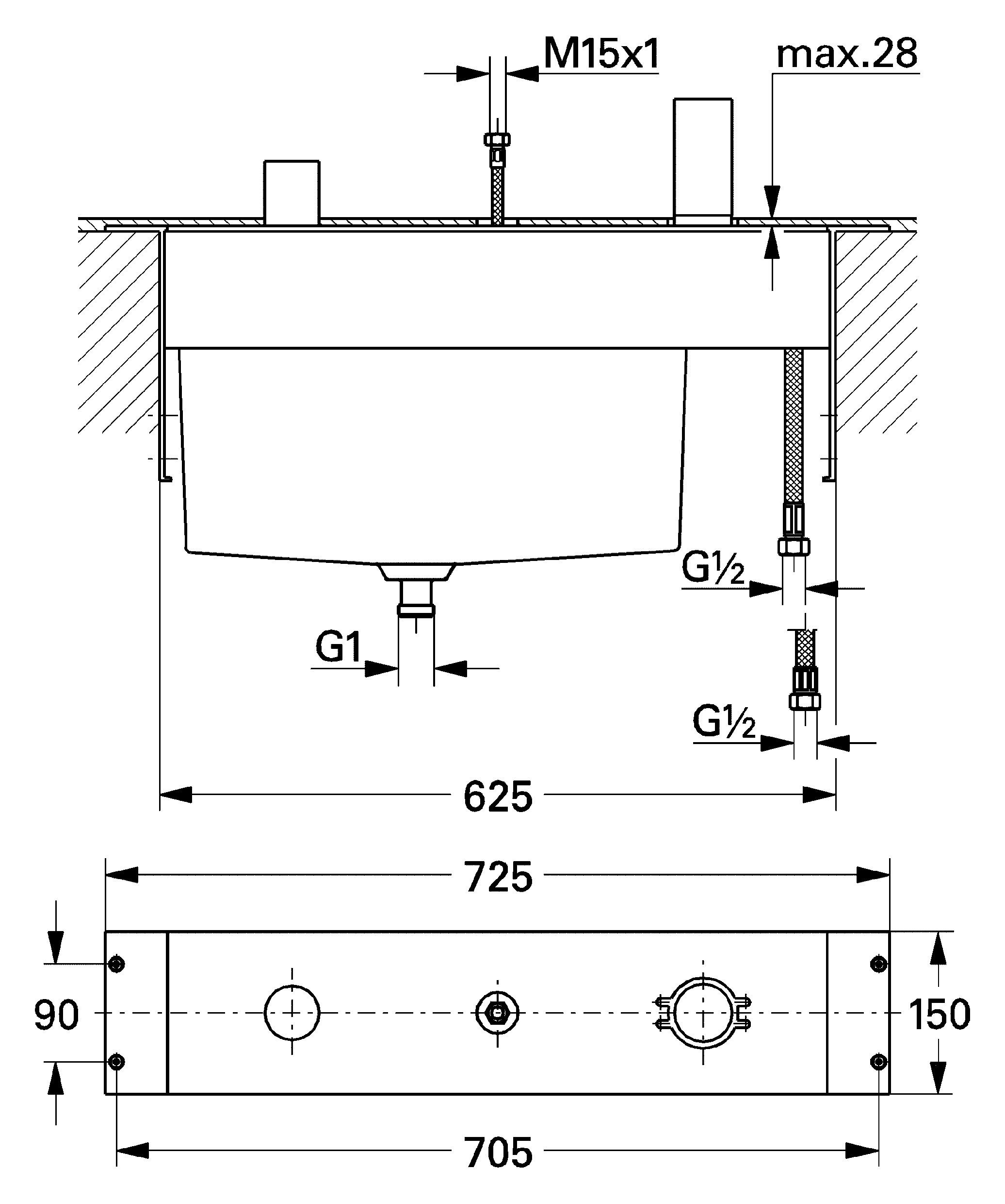 Внутренняя часть смесителя Grohe Non Rapido OHM  33339000 - 1