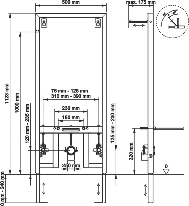 Система инсталляции для биде Berges Wasserhaus Novum 049213 - 1