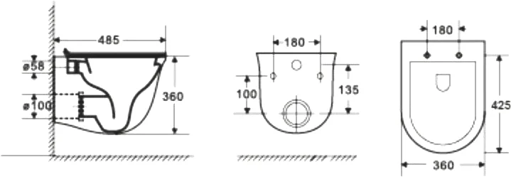 Комплект Weltwasser AMBERG 497 + TELBACH 004 GL-WT + AMBERG RD-BL  10000006675 - 5