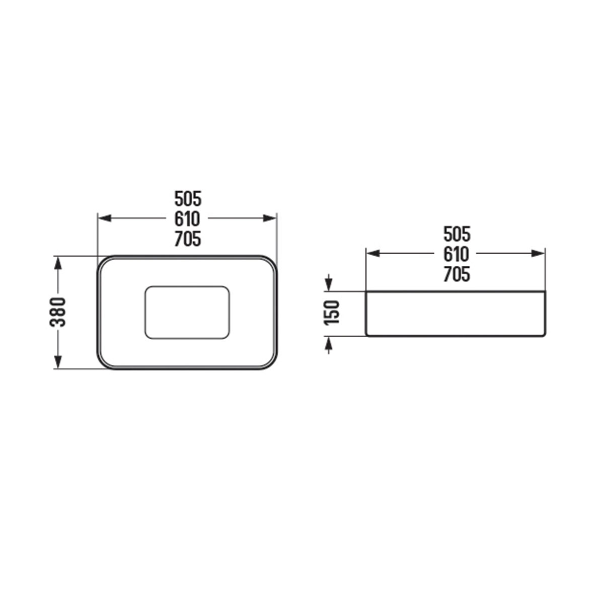 Накладная раковина Vincea 50х38 белая VBS-50450 - 2