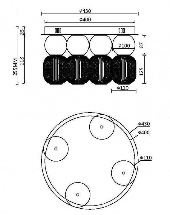 Подвесная люстра Maytoni Drop MOD273CL-L60CH3K - 2