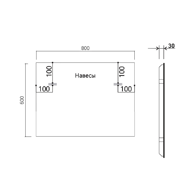 Зеркало Vincea 80х60 c подсветкой VLM-3VN800 - 2