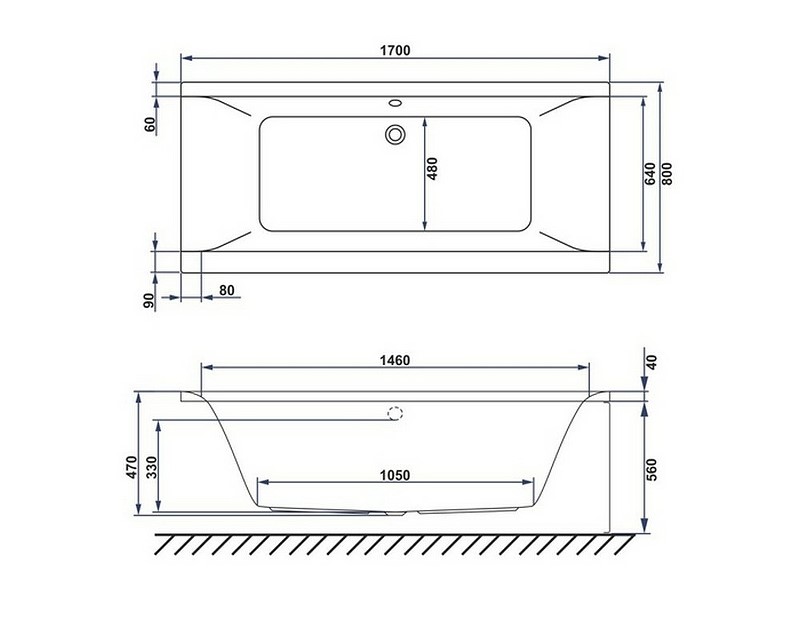 Ванна акриловая WHITECROSS Savia Duo Ultra 170x80 с гидромассажем белый - золото 0103.170080.100.ULTRA.GL - 8