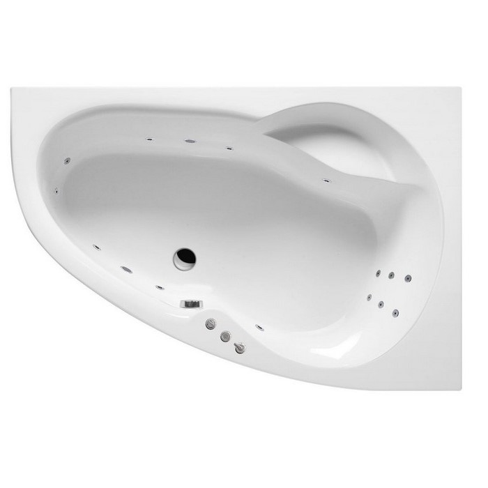 Ванна акриловая Excellent Newa Smart R 160х95 с гидромассажем белый - хром WAEX.NEP16.SMART.CR - 0
