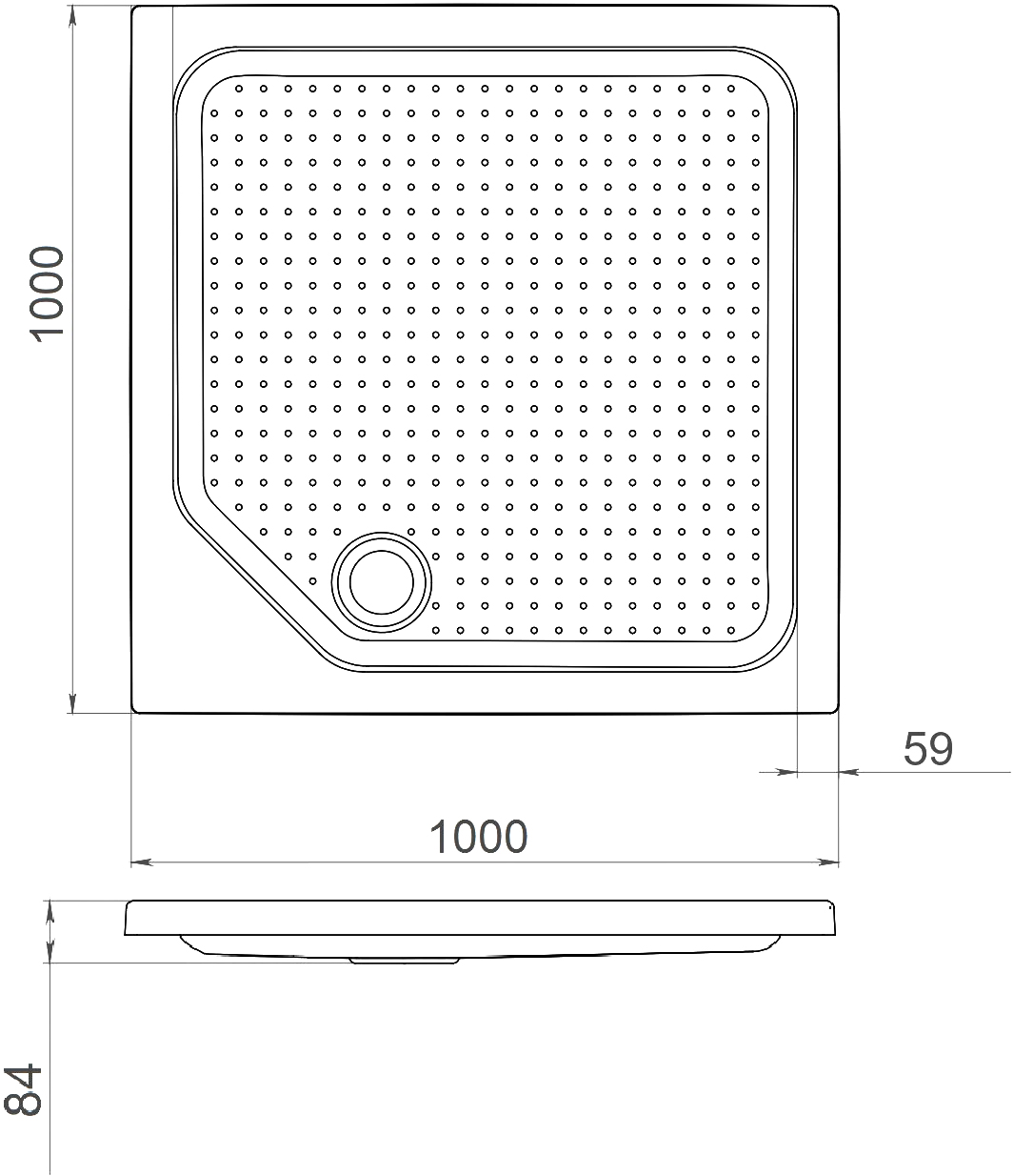 Поддон для душа DIWO K 17-100 100х100 низкий Щ0000055617 - 6