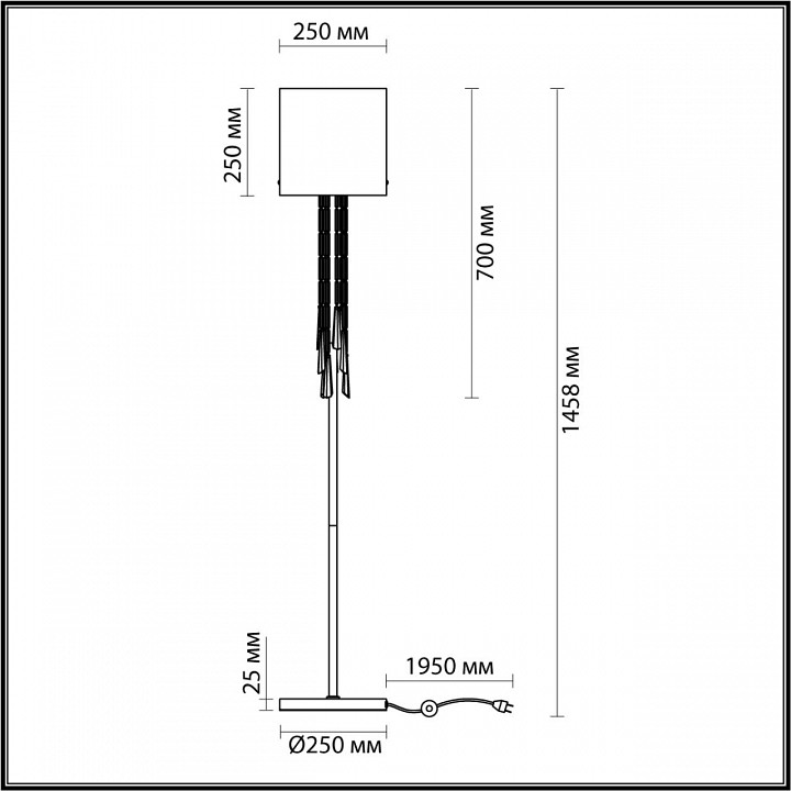 Торшер Odeon Light Exclusive Nicole 4890/1F - 3
