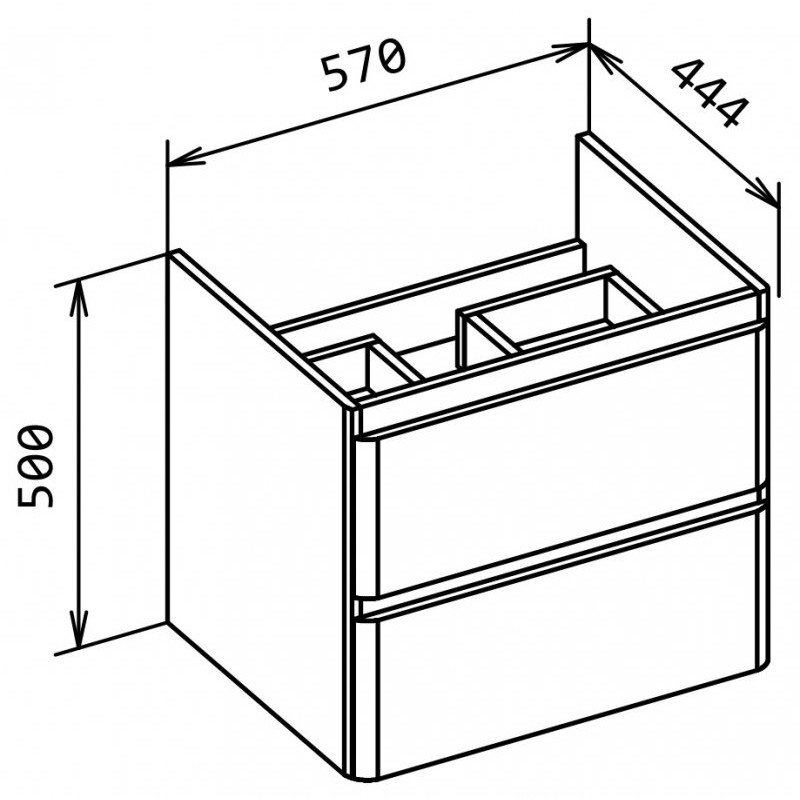 Тумба с раковиной BelBagno Albano 60 серый - 12