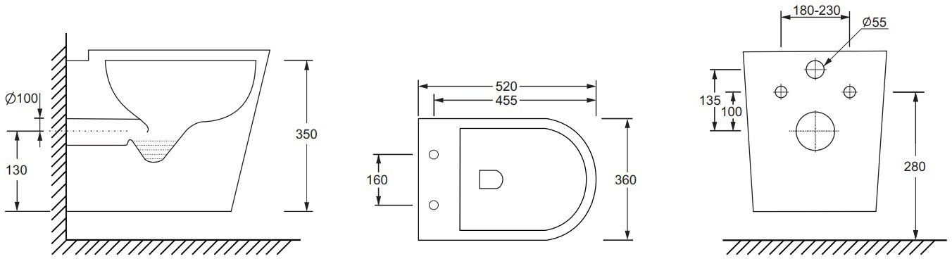 Унитаз подвесной Ceramica Nova Highlight с микролифтом, безободковый CN1804 - 6