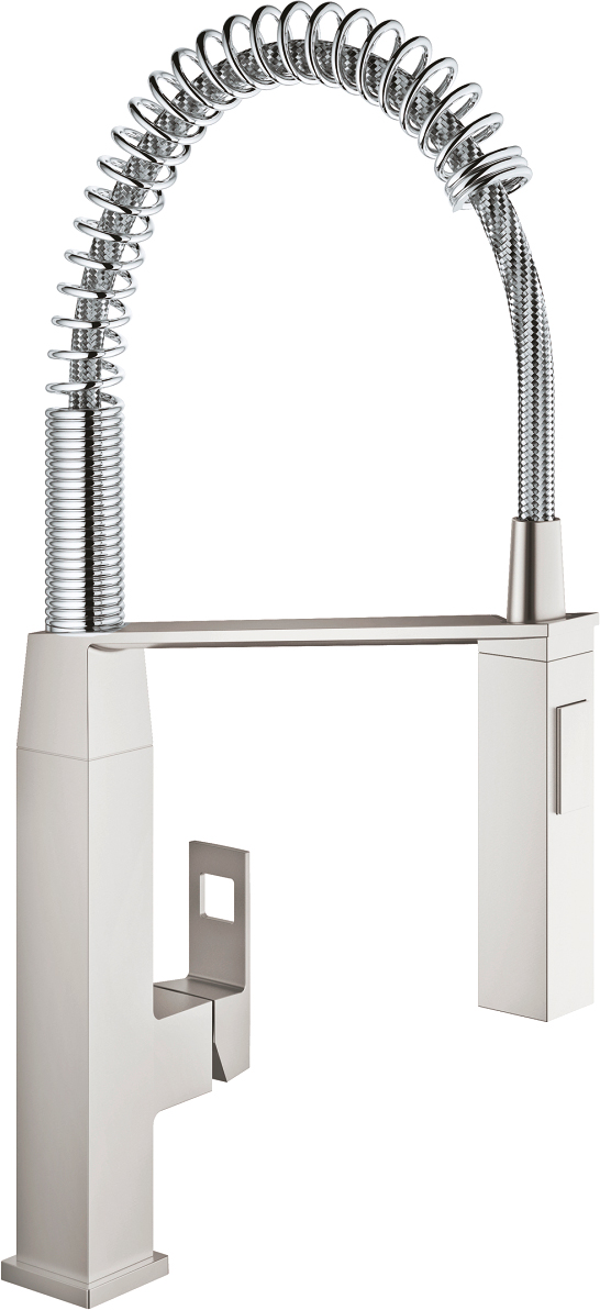 Смеситель Grohe Eurocube 31395DC0 для кухонной мойки, суперсталь - 0