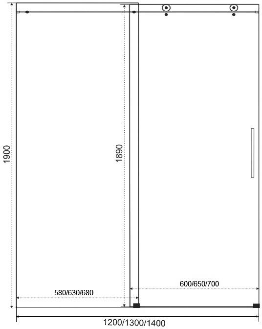 Душевая дверь в нишу Good Door Puerta WTW-120-C-CH ПУ00005 - 5