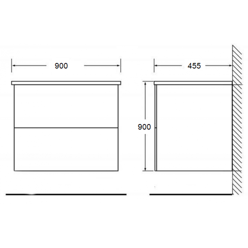Комплект мебели BelBagno Etna 90 белый у - 12