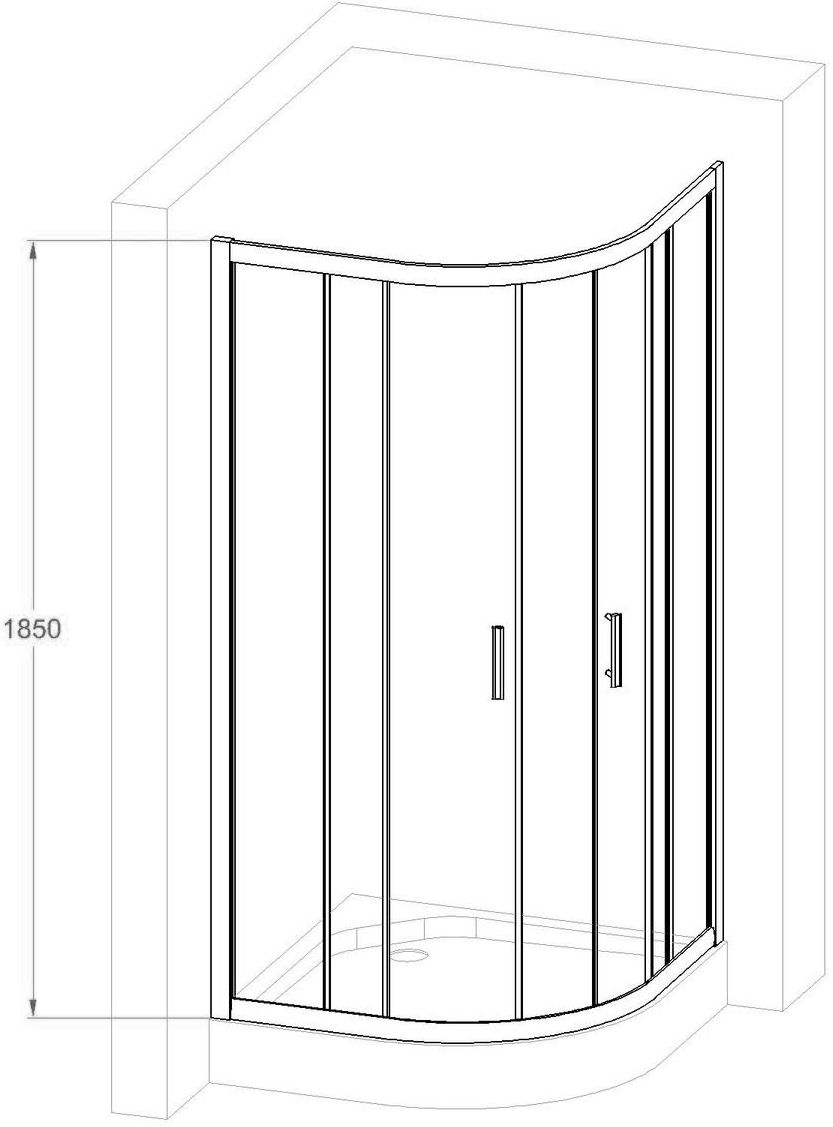 Душевой уголок Royal Bath HKD 100х100 профиль белый стекло прозрачное RB100HKD-T - 2