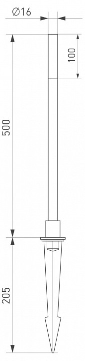 Ландшафтный светодиодный светильник Arlight KT-Canna-L500-1W Warm3000 034161 - 2